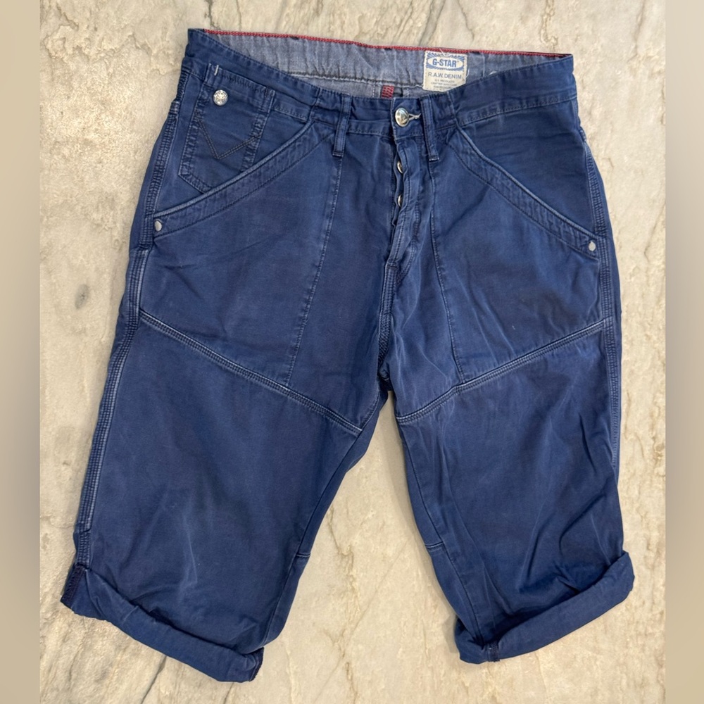 G-Star Raw 3D Taper Chino Shorts in Dark Blue